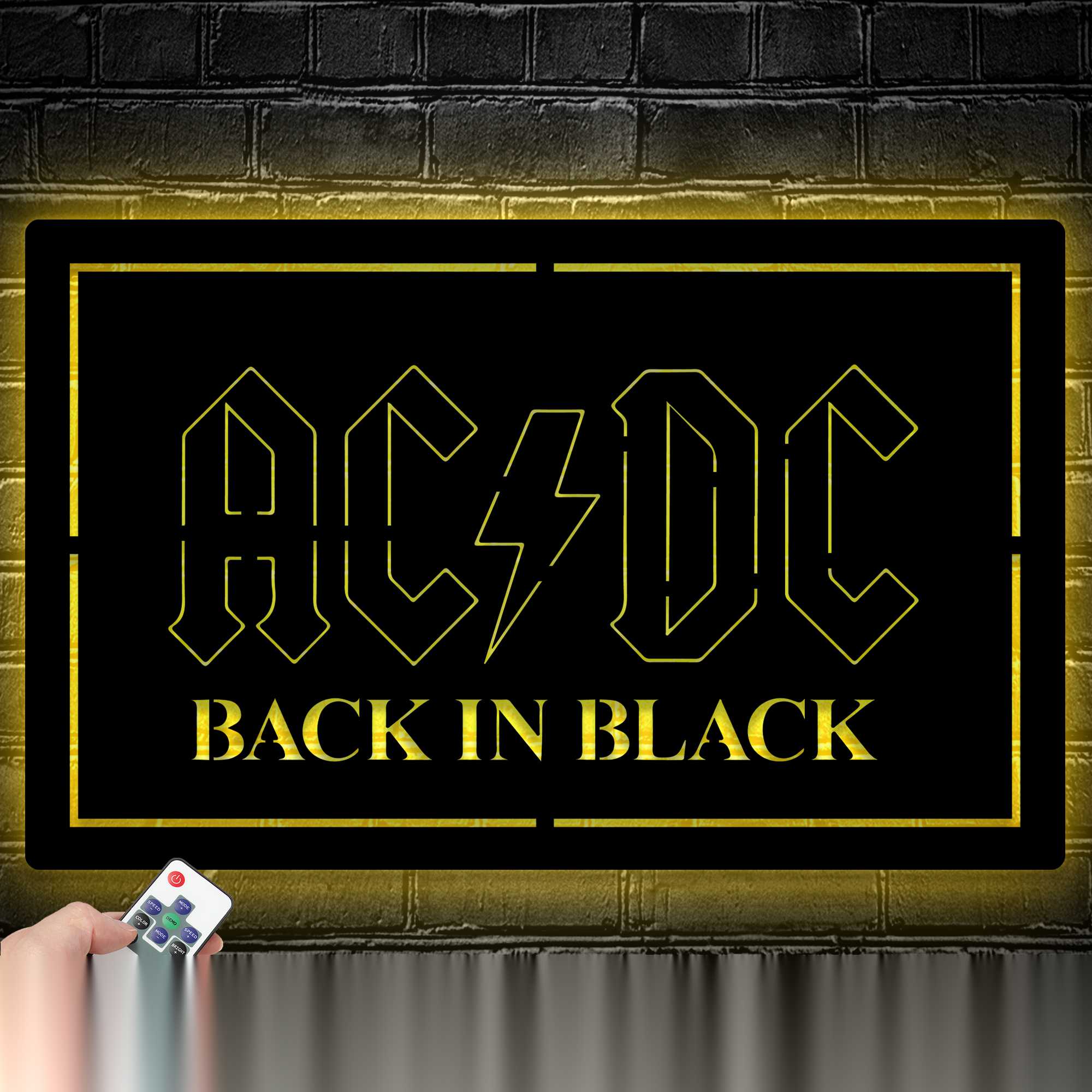 AC DC Back in Black Beer Horizontal Metal Signs – Metalsteelalu
