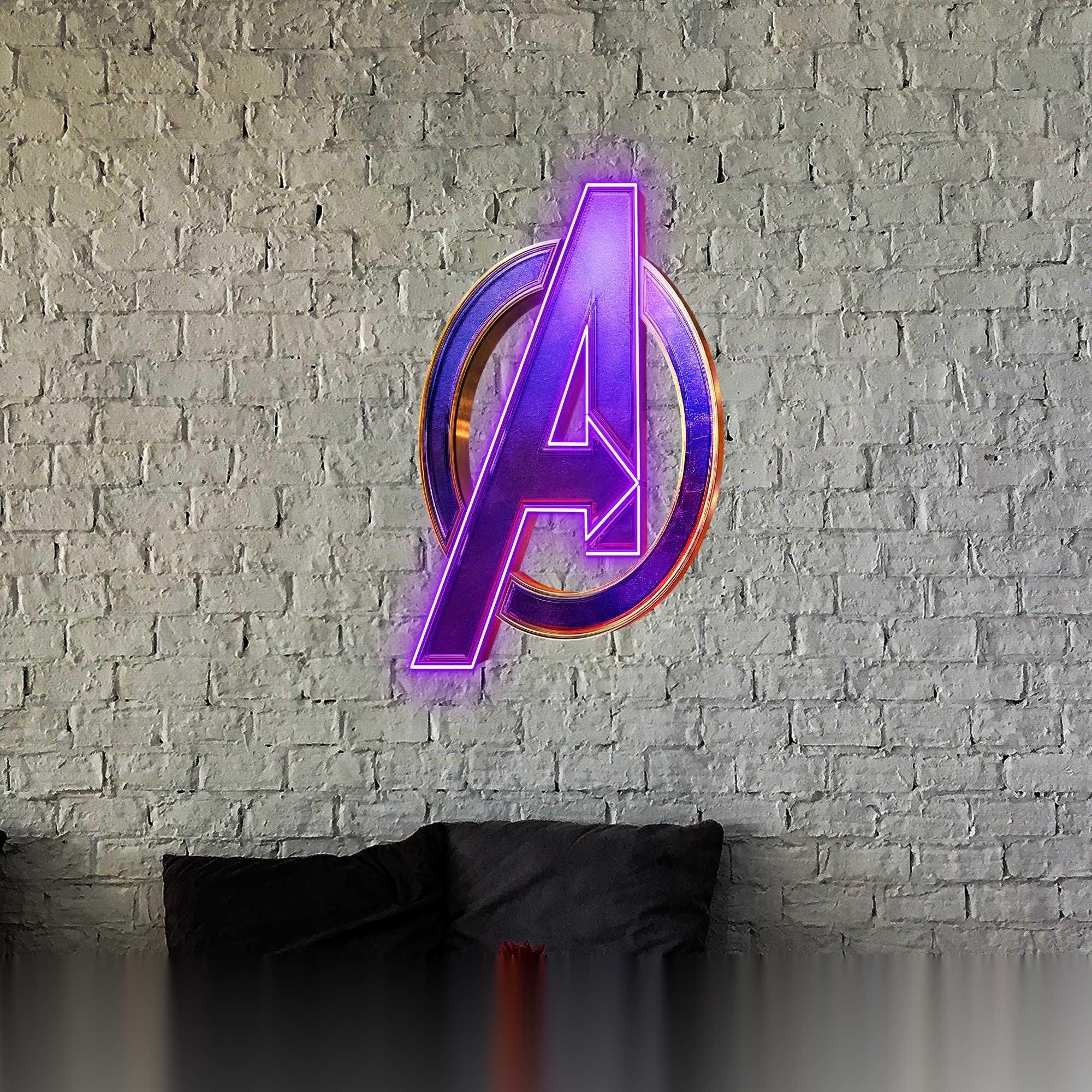 Avengers Logo Neon Sign – Metalsteelalu