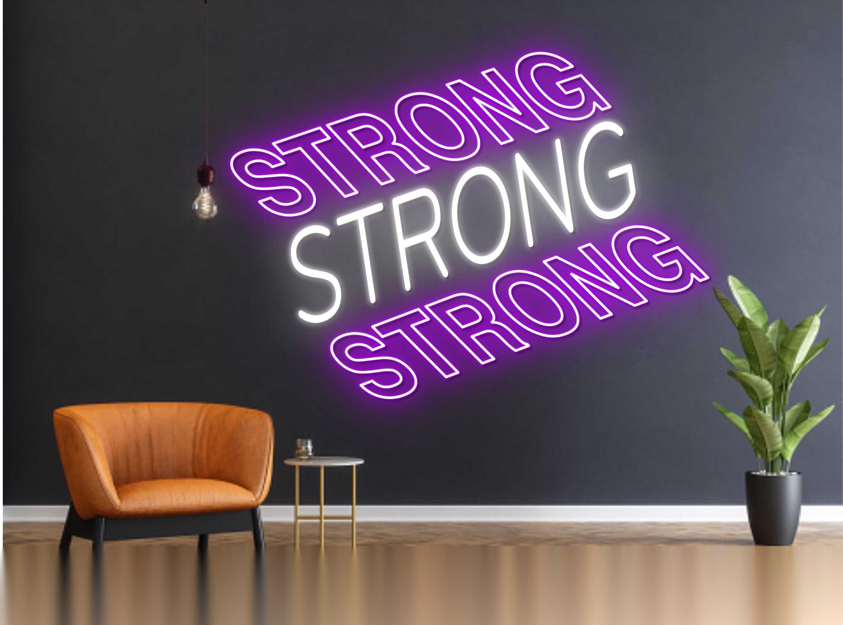 Image result for Strong Motivational Quote Neon Sign Motivational Office Living Room ...